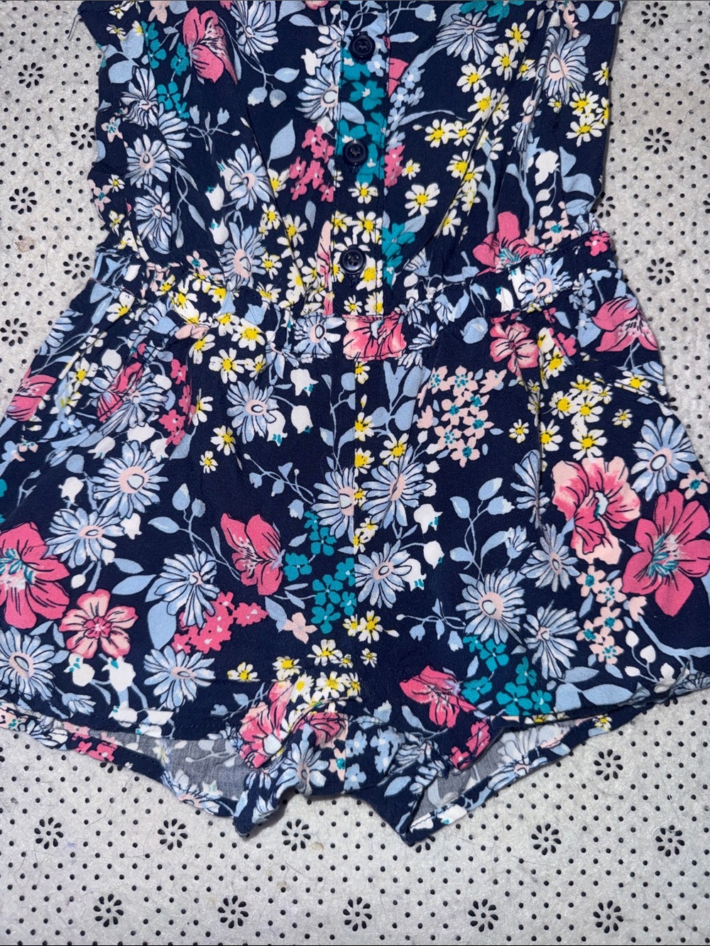 🛍CUTE  LITTLE GIRLS ROMPER SIZE 6-12 MONTHS - Picture 3 of 6